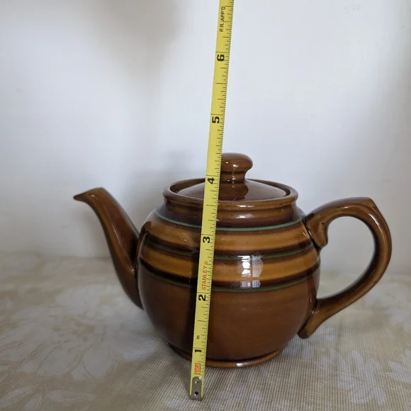 Brown Betty Teapot, Sadler Teapot, Striped Vintage Teapot - Picture 5 of 5